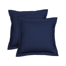 Euro Sham Covers 26x26 Set of 2 Navy Blue 600 TC Egyptian Cotton