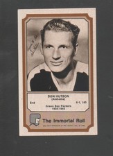 1974 FLEER HALL OF FAME IMMORTALS-DON HUTSON-GREEN BAY PACKERS Near Mint Card