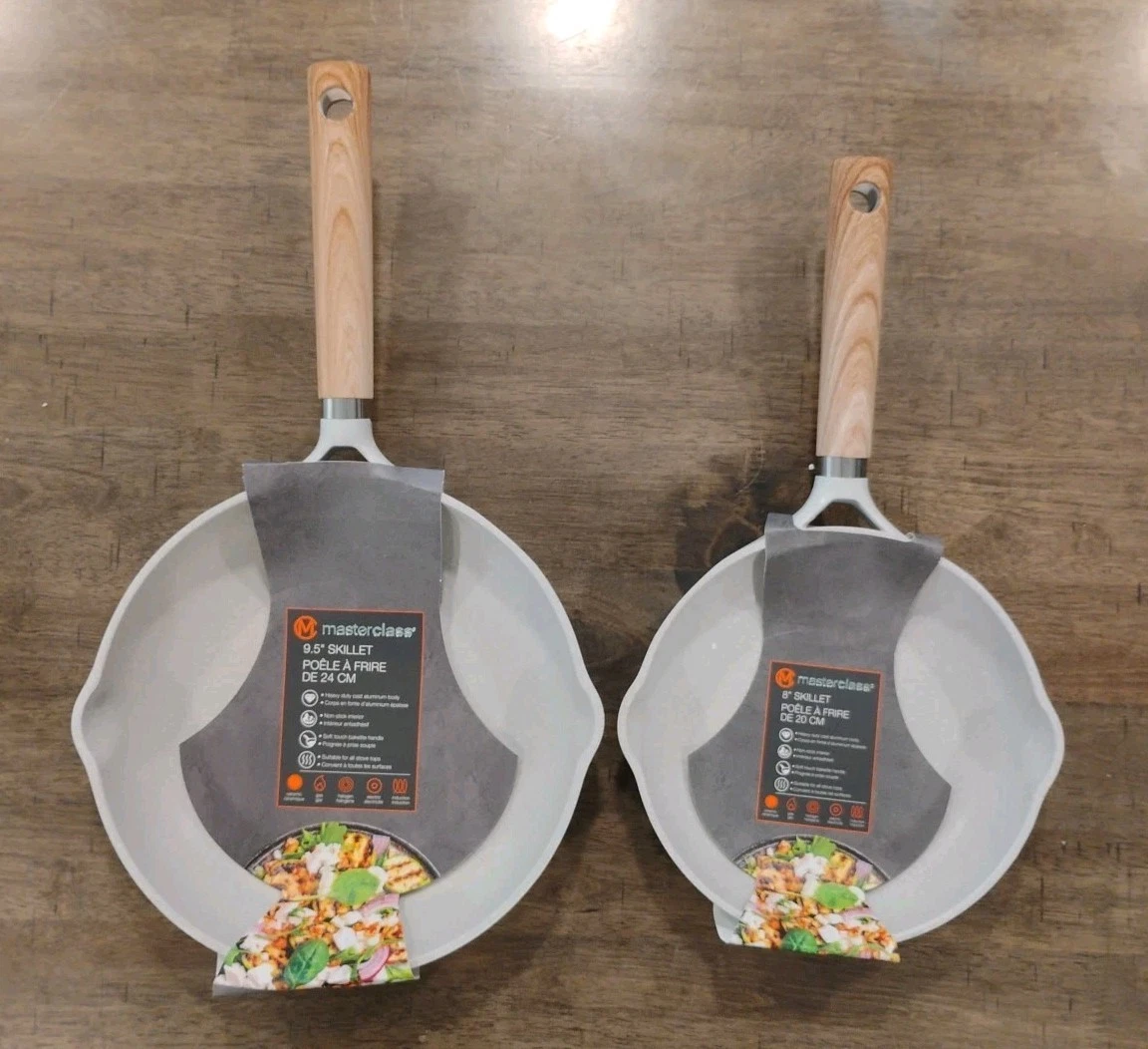 Set of 2 Masterclass Frying Pan 9.5 Inch and 8 Inch Ceramic Nonstick Skillet
Opens in a new window o
