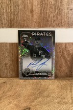 2024 Topps Chrome Update Paul Skenes On Card Auto Black And White Mini Diamond