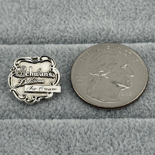 Vintage Schwan's Delicious Ice Cream Silver Tone Employee Pin Pinback #60045