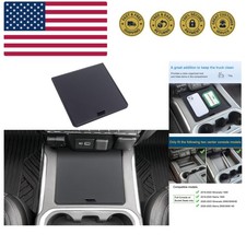 Center Console Compartment Cover Hidden Organizer Fits 2019-2022 Chevy Silver...