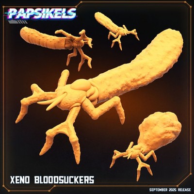 Papsikels Xeno Bloodsuckers Set of 4 3D Printed Miniatures Sci-Fi Alien Creature