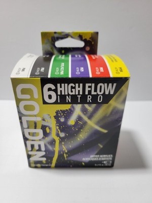 High Flow Acrylics by GOLDEN, High Flow Intro Set of 6 Colors