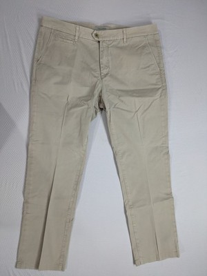 Teleria Zed Men's Pleated Chino Pants 36x28 MADE IN ITALY