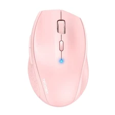 NEW PINK TECKNET Rechargeable Wireless Mouse 2.4G Silent Quiet Click 