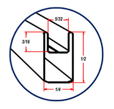 Cascade ZB-500 1/2 U Zinc Came Channel Stained Glass Supplies 12 feet