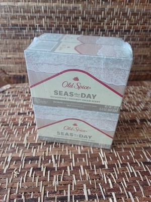 OLD SPICE Seas The Day Bar Soap 5 Oz Eucalyptus Coconut Cream Scent  Lot Of 4