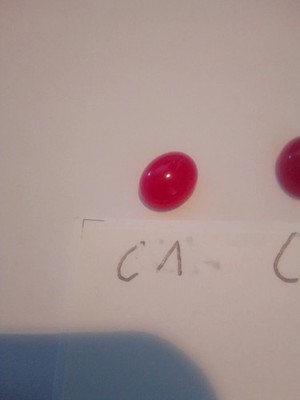 1 einzelner Natural rosa Chalcedony Chalcedon ca. 8 x 10 mm Oval Cabochon C 1