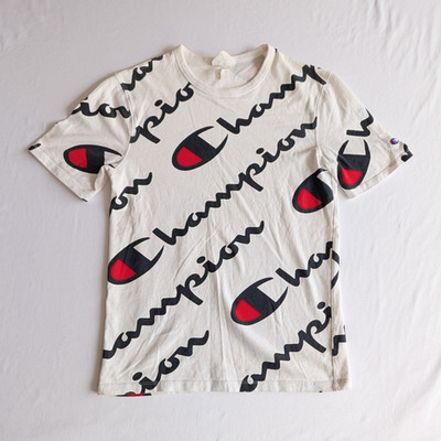 Champion Heritage Athletic Apparel Logo Graphic Print Men's S White T-Shirt 