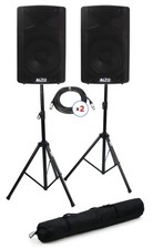 Alto Professional TX410 350-watt 10-inch Powered Speaker Pair with Stands and