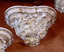 1 Wand Stuck Gips Konsole ANTIK Zier Schmuck Schalen "Gesso 32" H 21 -1 von 3