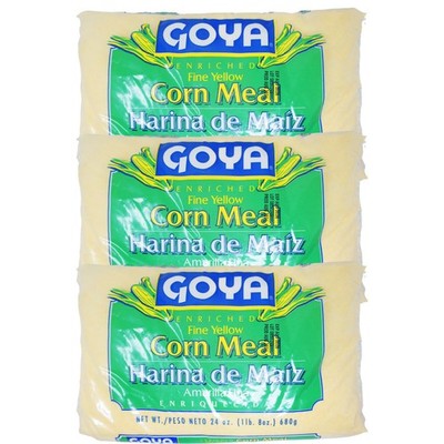 Goya Enriched Fine Yellow Corn Meal Harina de Maiz Fina 24 oz Gluten Free