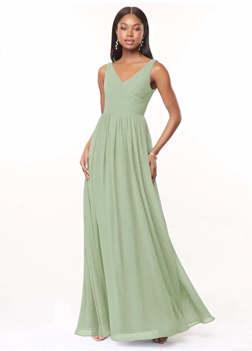 ebay sage green bridesmaid dresses Azazie for sale Size_xs
