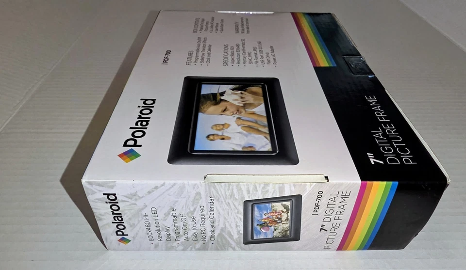Polaroid 7" Hi-Res Digital Picture Frame PDF-700 Photo Memories  - Image 3 of 4