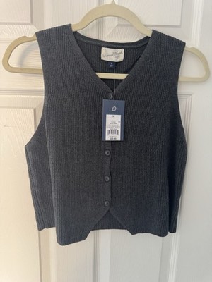 SOLD OUT!! New Universal Threads Target Sweater Vest Button Up Dark Gray Medium