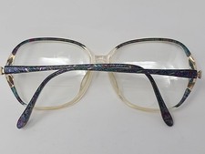 VTG Unique 80s Blue Ribbon Marchon BR6 Jade Mosaic Eyeglass Frames