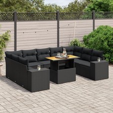 Gartenmöbel Sofa Garten Garnitur Lounge Sitzgruppe 10-tlg. Poly Rattan vidaXL