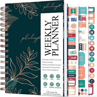 PLANBERRY Weekly Planner   Undated Life Organizer & Budget Planner   Time Ma