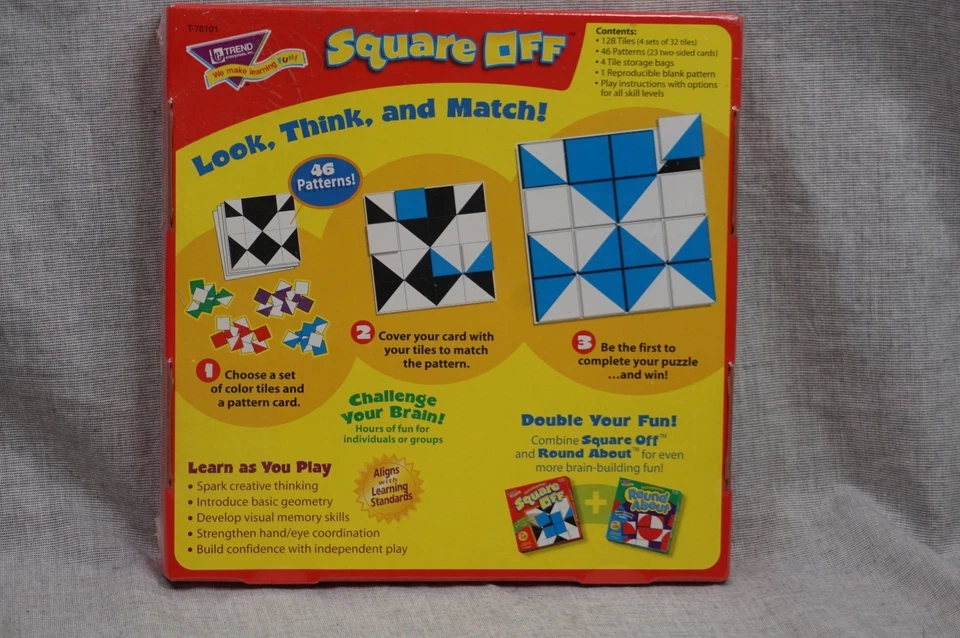 Square Off puzzle pattern game t76101 Trend Enterprises - Image 4 of 4