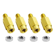 4 Pack 5/16"-18 Brass Battery Terminal Extension Bolts, Male, Female, Stud, Kit