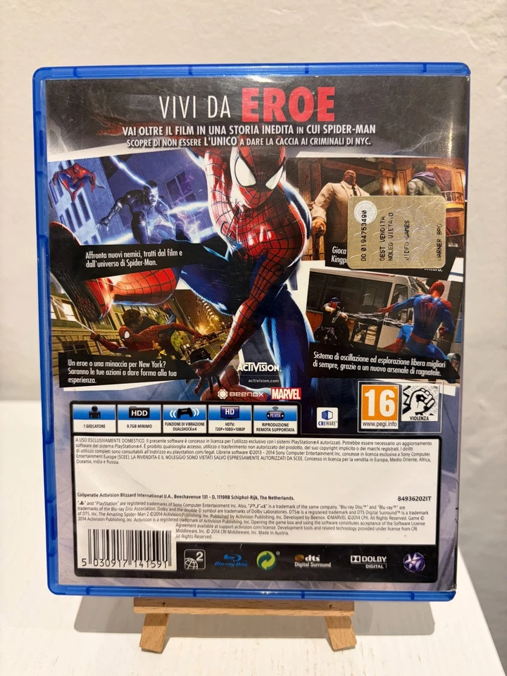 The Amazing Spider-Man 2 PS4 PAL ITA Per Sony Playstation 4 Originale Completo, foto 2 di 4