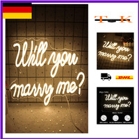 Neonlicht Hochzeit Led Schild Marry Me Deko Schriftzug