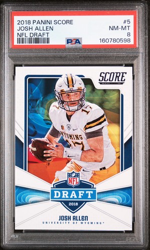 2018 Panini Score Nfl Draft #5 Josh Allen Nfl Draft PSA 8