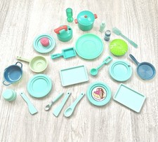 Barbie  Others Doll Accessories Lot Assorted Food Pots Pans Kitchen Set 1990s
