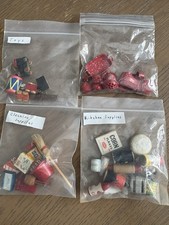 Lot Of Miniture Dollhouse Accessories Kitchen Cleaning Supplies Cooking Tools