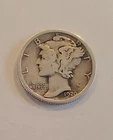 No Problems (Fine Condition) Early-Date U.S. 90% Silver 1920-S MERCURY DIME
