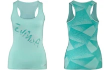 Zumba Slim Shaded Racerback Tank Top ~ Fog Teal ~ XS  S  M ~ New!