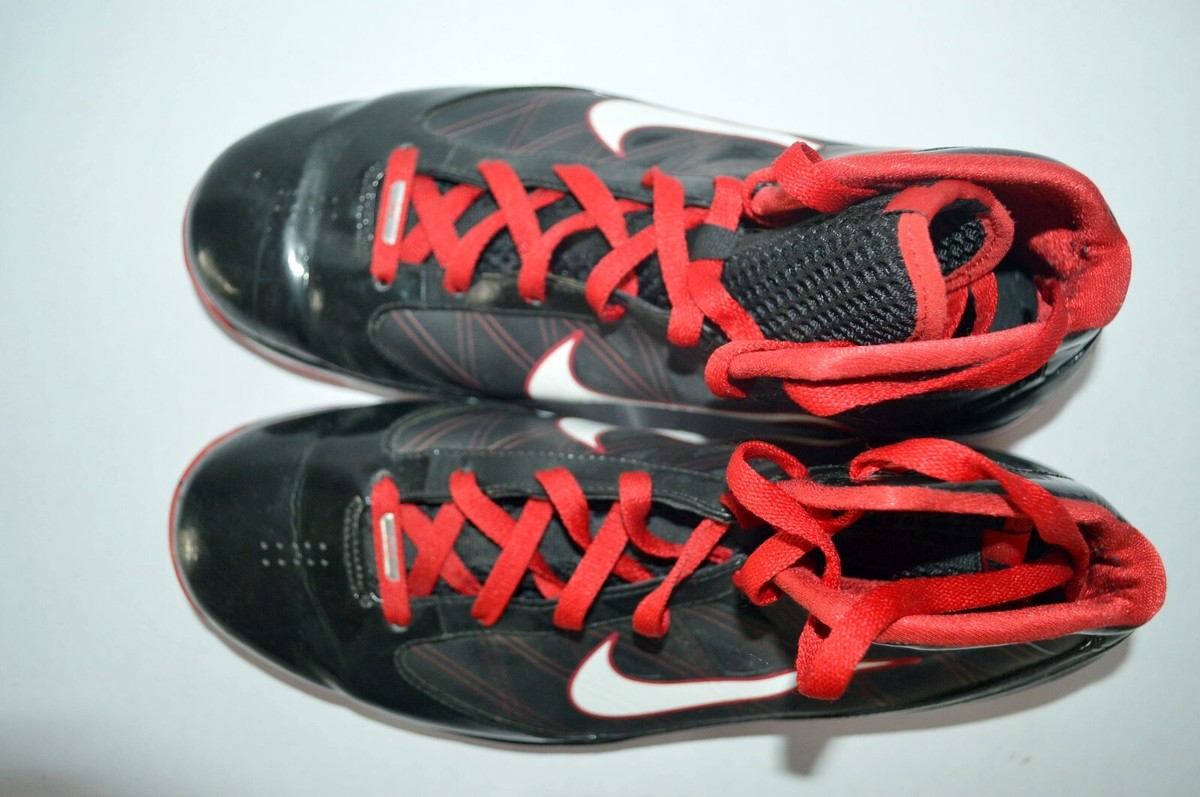 Nike Hypersize 367173-012 High Top Shoes Sneakers Black & Red Size 11 Nike Hyperize Black Varsity Red main image 3