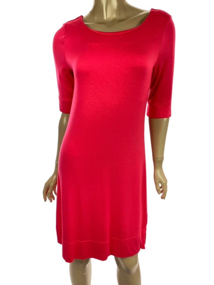 Donna Ricco New York Size S Red Sheath Dress Elbow Sleeve Rayon/Spandex - Image 2 of 4