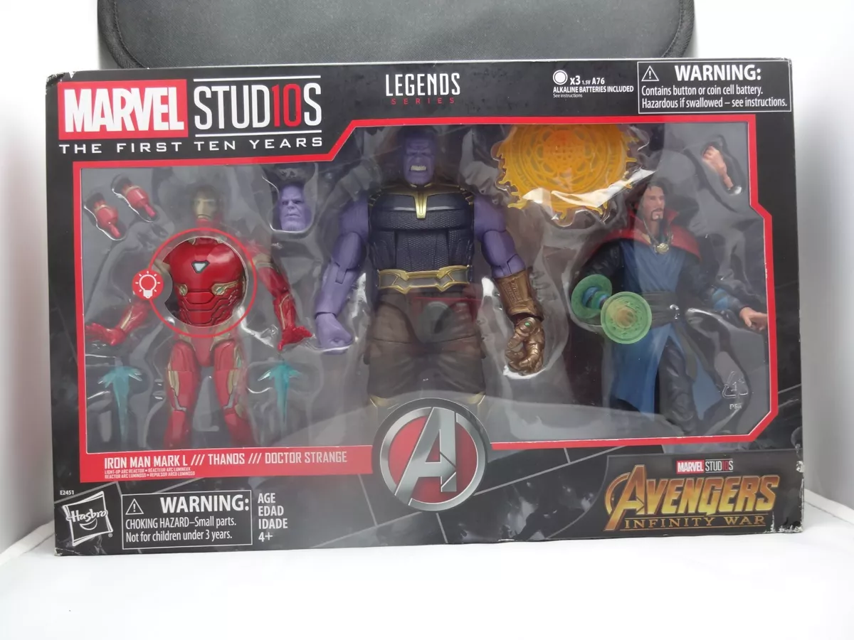 Marvel Legends Vingadores Thanos Iron Man Doctor Strange 3-Pack