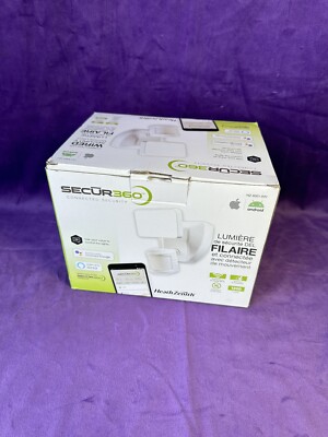 Heath Zenith secur360 LED Wired Security Motion Flood Light Wi-Fi works w/ Alexa