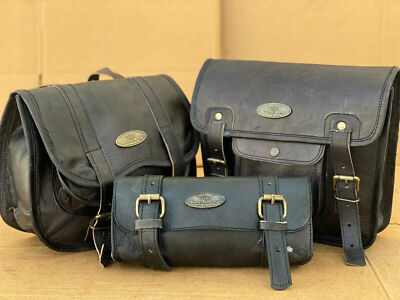 Bag Motorcycle Swing Arm Storage Tool Pouch (Designer Bags) Leather 3 Saddle 