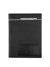 1x Fahrzeugmappe A5 schwarz Bordbuch Fahrermappe Dokumentenmappe Organizer KFZ