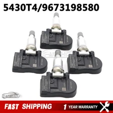 4X TPMS Tire Pressure Sensor 5430T4 9673198580 For Peugeot 207 307 Citroen C4