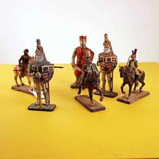 cavalieri da collezione in piombo de agostini, 6 pezzi