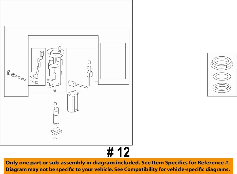 Used Fuel Pump fits: 2013 Honda Pilot Pump Assembly 3.5 Grade A Foto 4 de 4