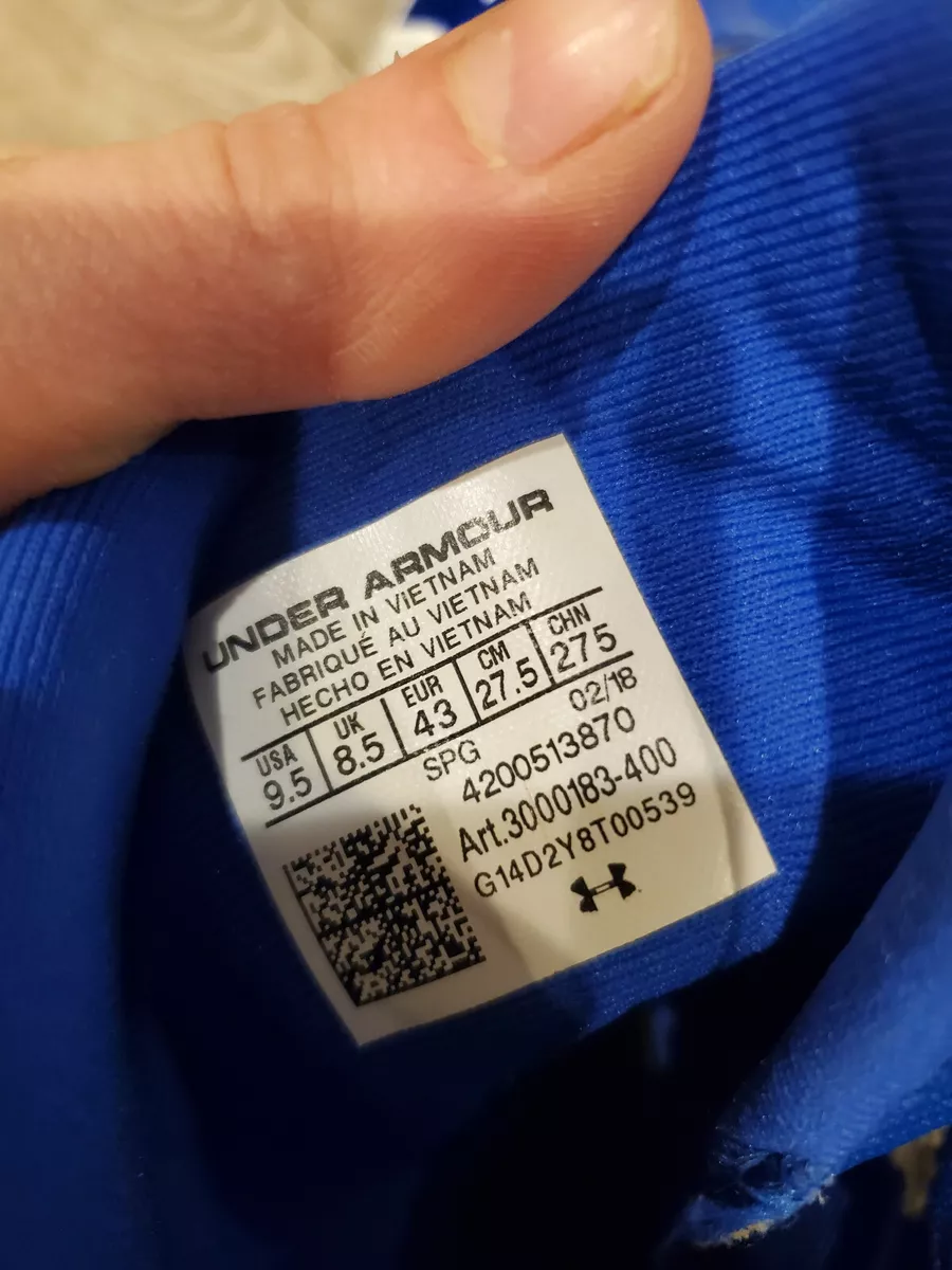 Under Armour Football Cleats 9.5 Blue Lightly Used eBay