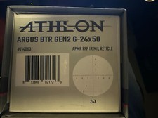 Athlon Optics Argos BTR GEN 2 6-24 50 Side Focus 30mm APMR FFP IR MIL Riflescope