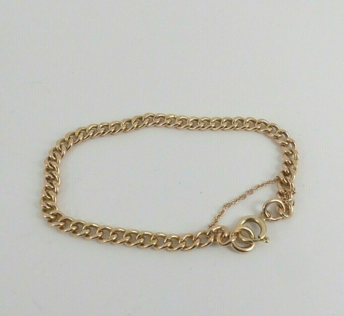 9ct Gold Curb Bracelet Albert Watch 