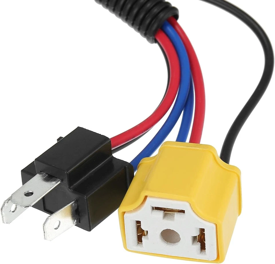 7" LED Headlight Brightness Intensifier Wire Harness for Jeep Wrangler JK TJ CJ - Image 2 of 4