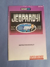 Jeopardy Game Manual feat. Alex Trebek - Vintage SNES Games - GameTek