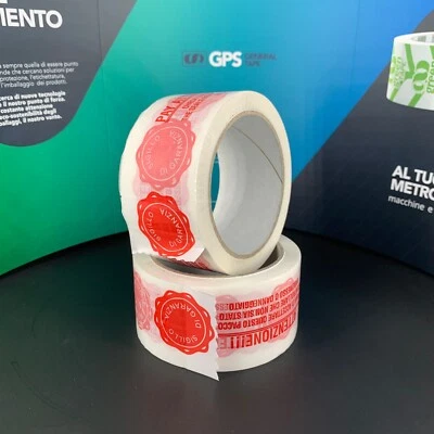 18 ROTOLI NASTRO ADESIVO SIGILLO DI GARANZIA 50 x 66 SCOTCH BIANCO