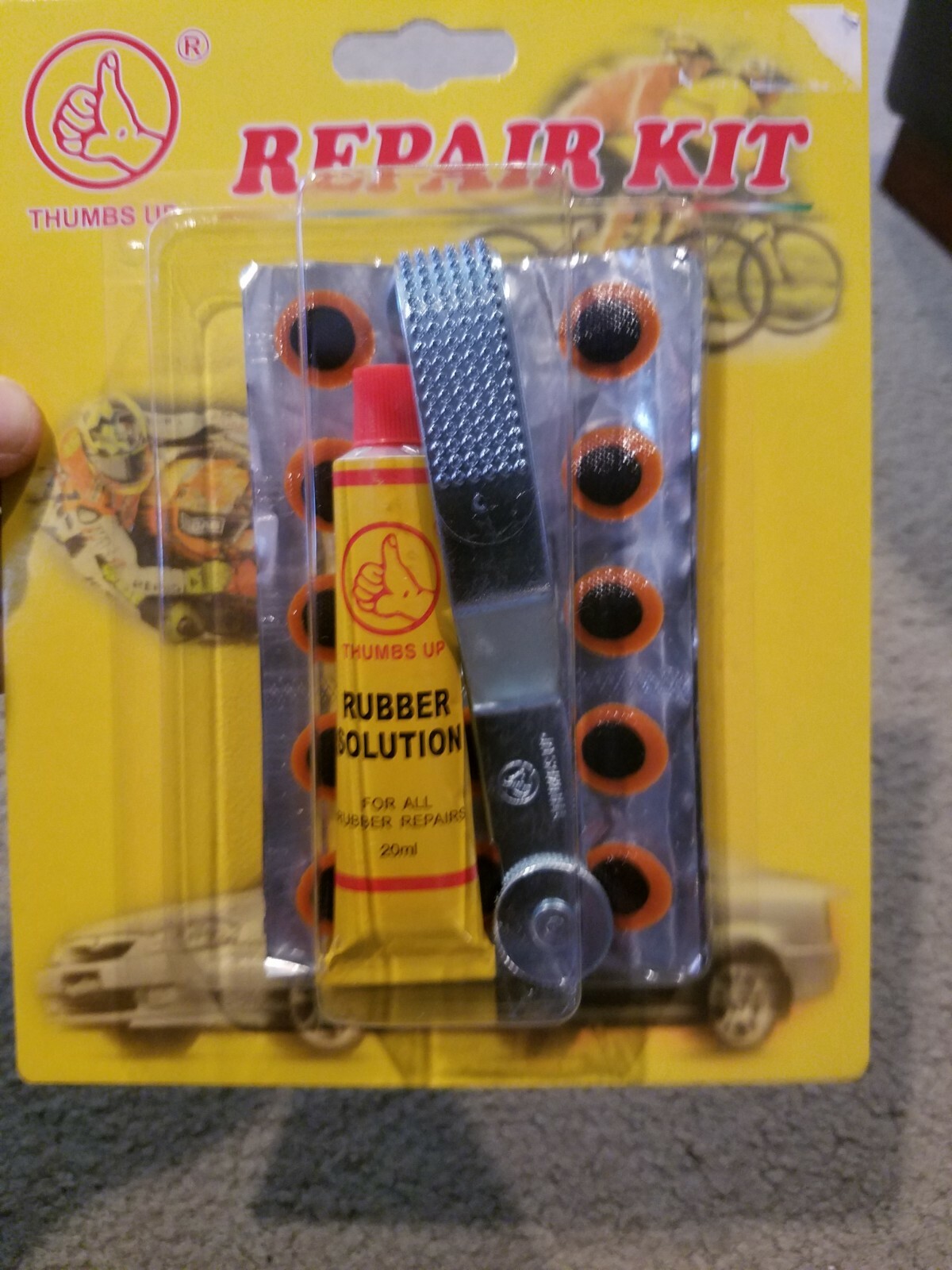 NEW BICYCLE TUBE PATCH REPAIR KIT, COMPLETE eBay