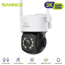 SANNCE 5MP Wireless  PT Outdoor CCTV Security Camera WiFi 2 Way Audio Full Color