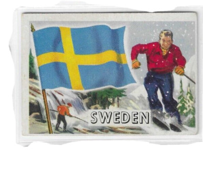 1956 Topps Flags of the World Sweden (1) #65 EX o/c